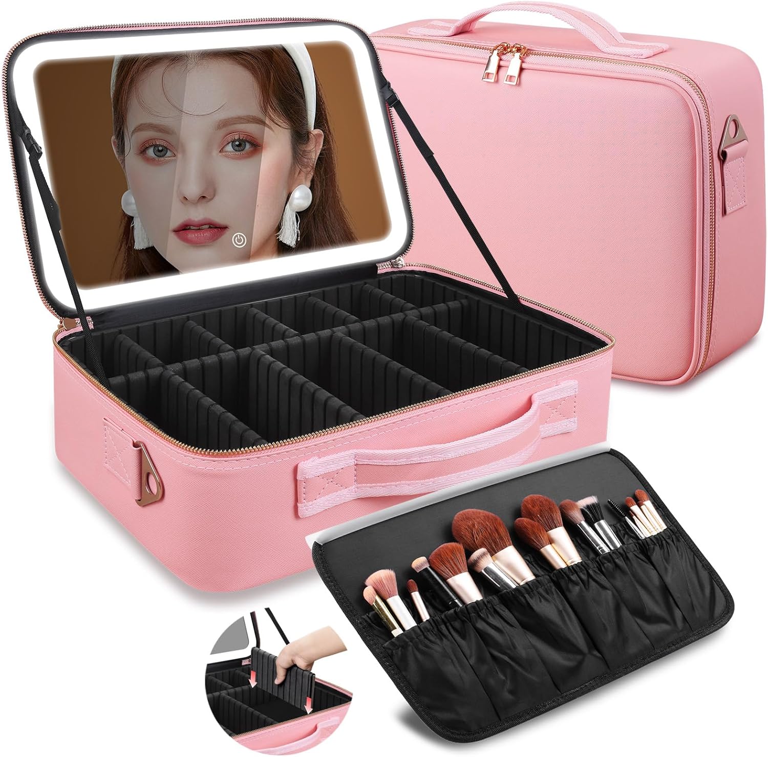 대용량 메이크업 가방 15''X11'' LED 거울 3 - Women Bags Medium Size 리뷰 및 가격
